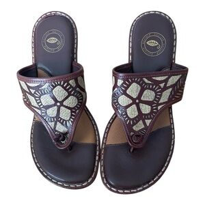 Nurture by Lamaze Brown and Cream Wedge Sandals